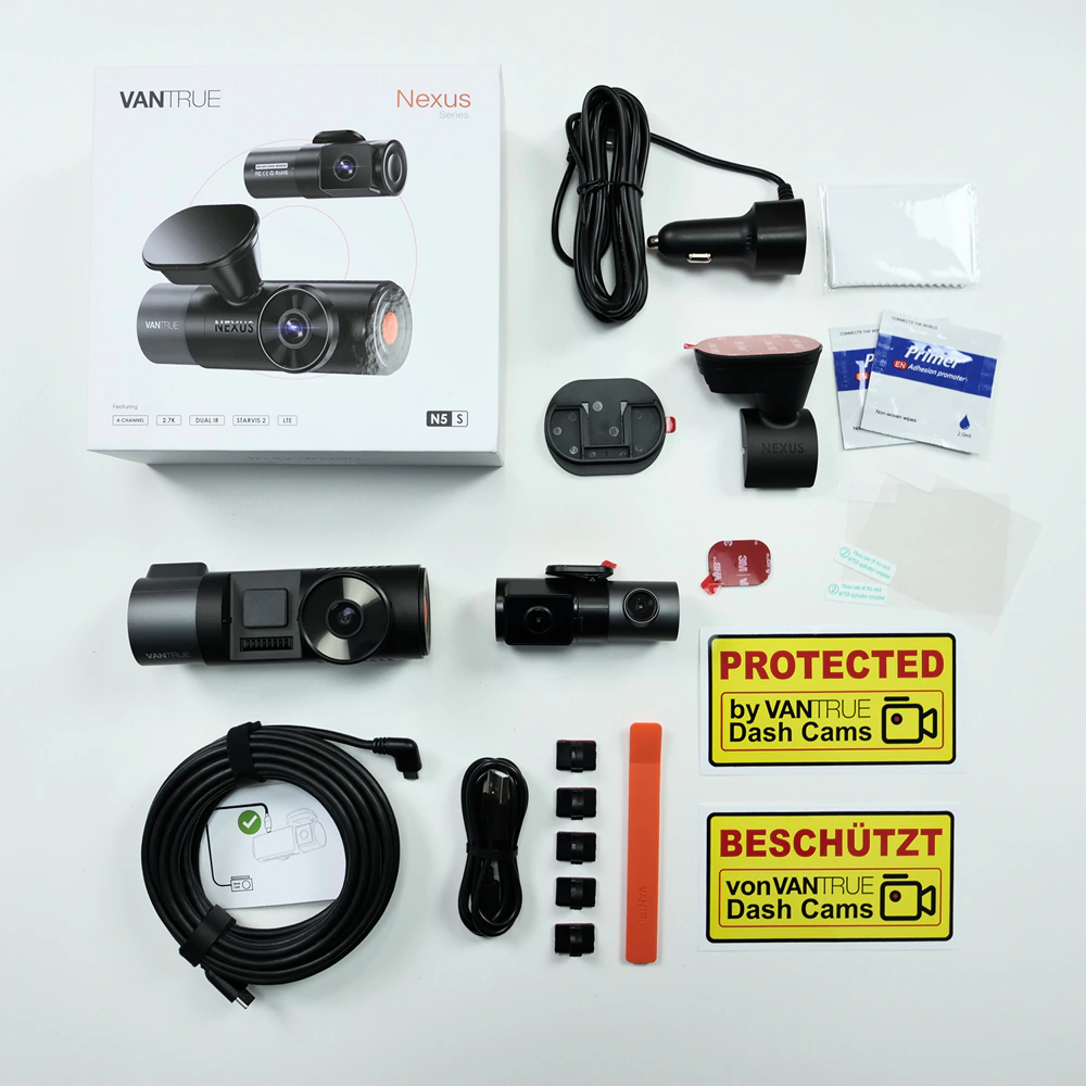 Outlet VANTRUE N5S zawartość zestawu