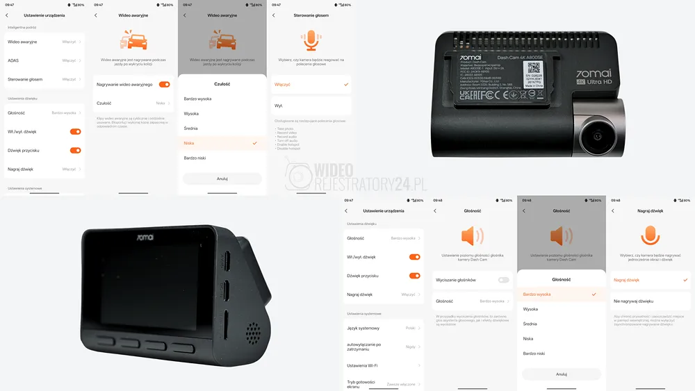 kamera samochodowa 70mai a800se