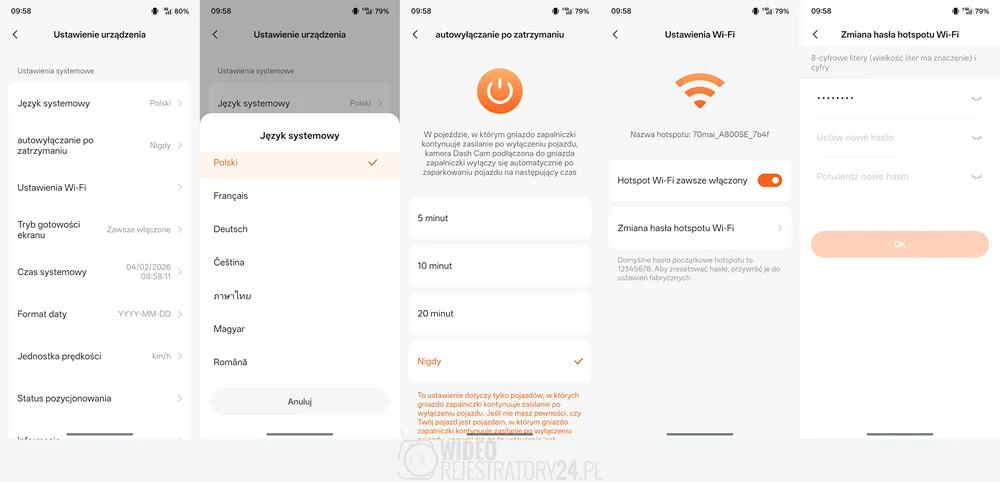 kamera samochodowa 70mai a800se