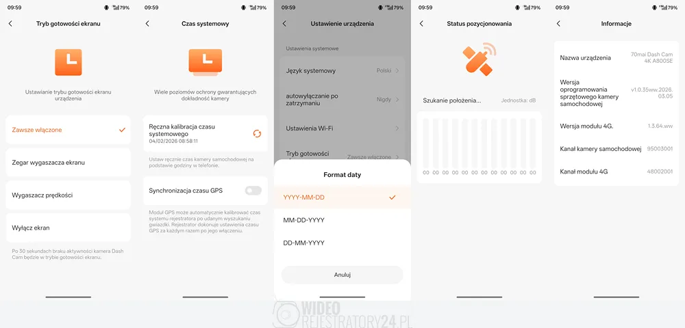 kamera samochodowa 70mai a800se