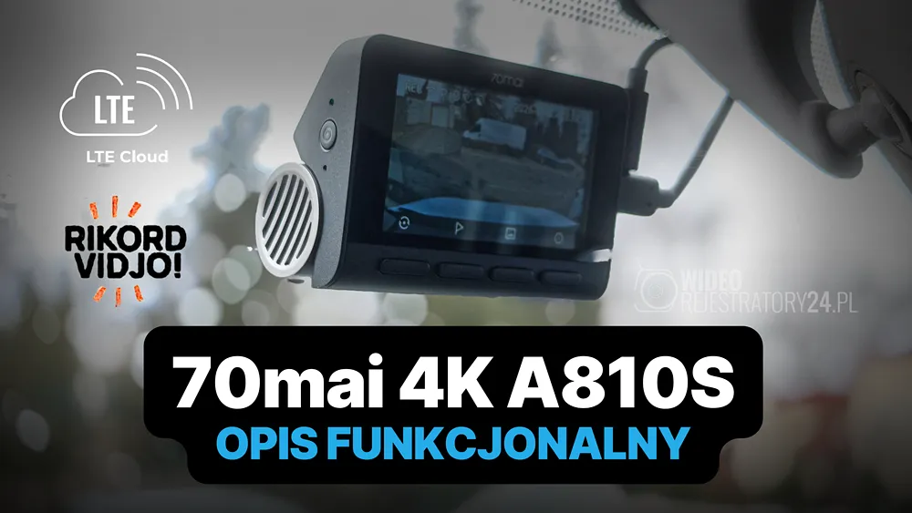 kamera samochodowa 70mai a800se 4k opis funkcjonalny