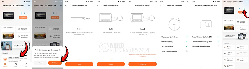kamera samochodowa 70mai a800se
