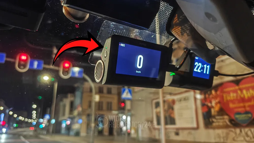 dioda w kamerze samochodowej 70mai a800se