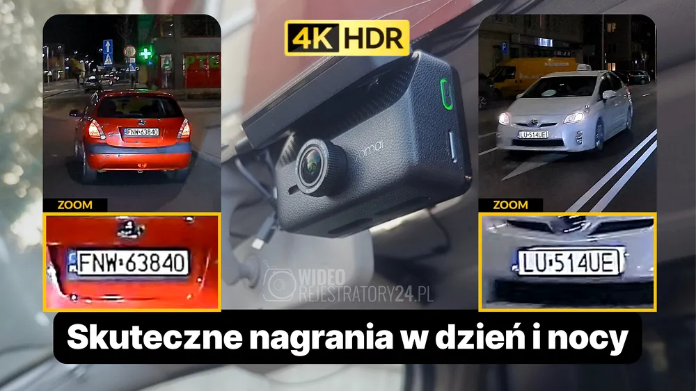 bezkompromisowa skuteczność nagrań w kamerze samochodowej 70mai a900 ultra