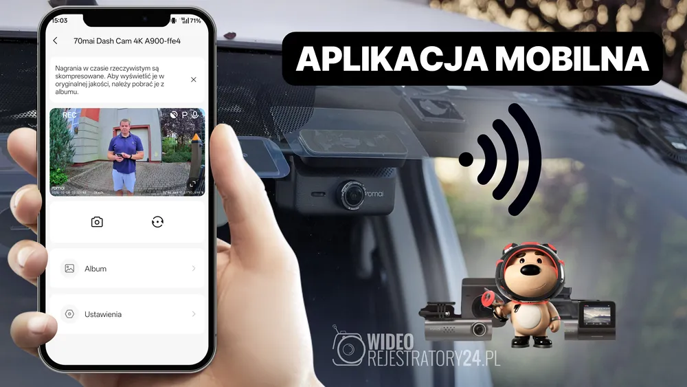 aplikacja mobilna do obsługi kamery samochodowej 70mai a900 ultra