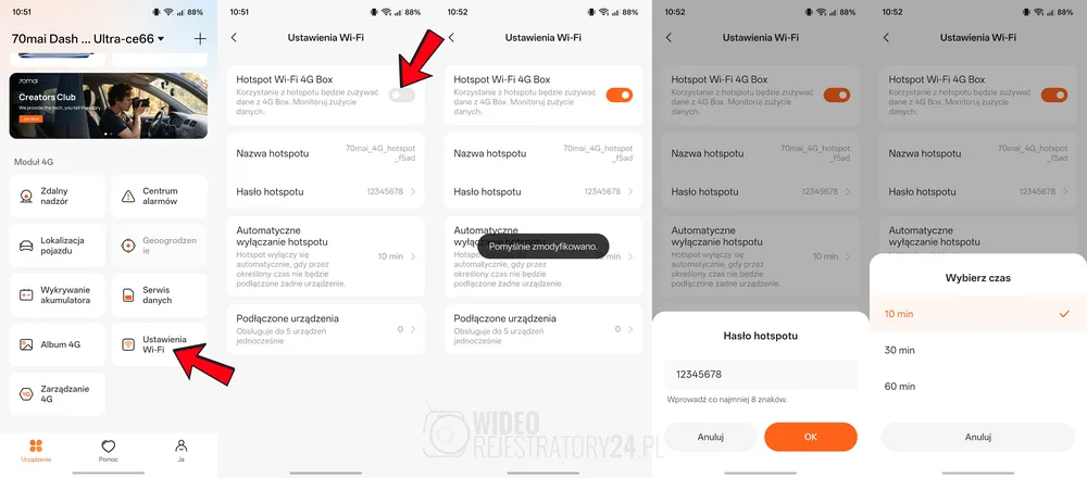 hotspot w kamrze samochodowej dzięki 70mia up11
