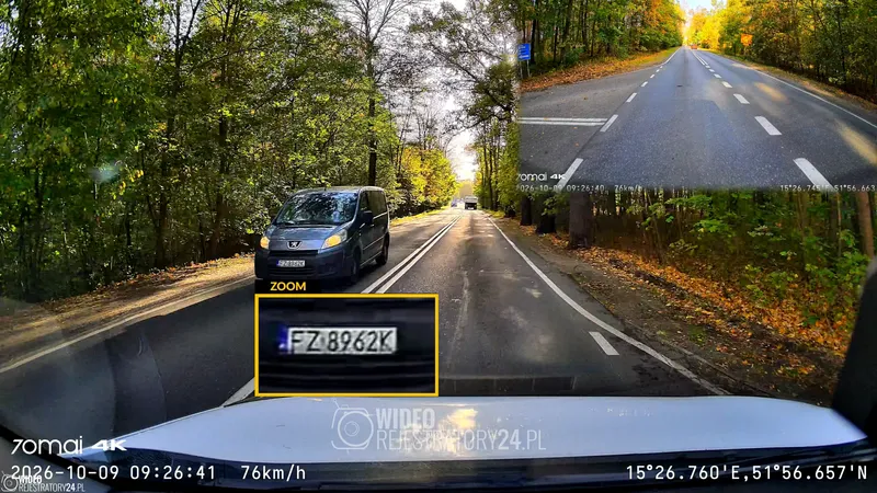 jakość nagrań 4K z kamery samochodowej 70mai A900 ULTRA HDR