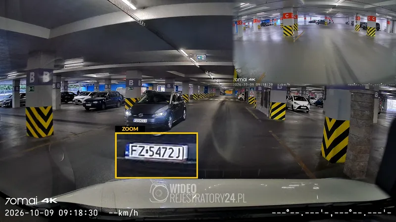jakość nagrań 4K z kamery samochodowej 70mai A900 ULTRA HDR
