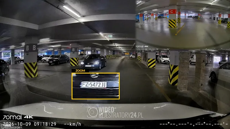 jakość nagrań 4K z kamery samochodowej 70mai A900 HDR