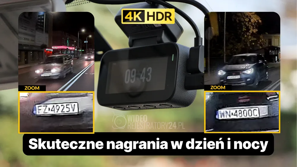 jakość nagrywanego obrazu w kamerze samochodowej 70mai a900
