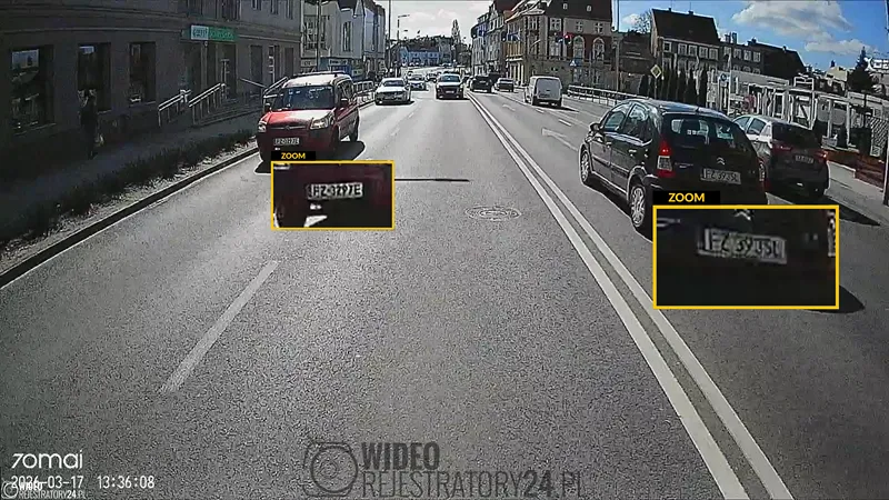 jakość nagrań z modułu kamery tylnej wideorejestratora samochodowego 70mai s410