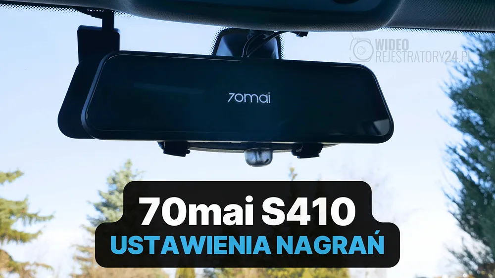 ustawienia parametrów nagrywanego obrazu w kamerze samochodowej 70mai s410