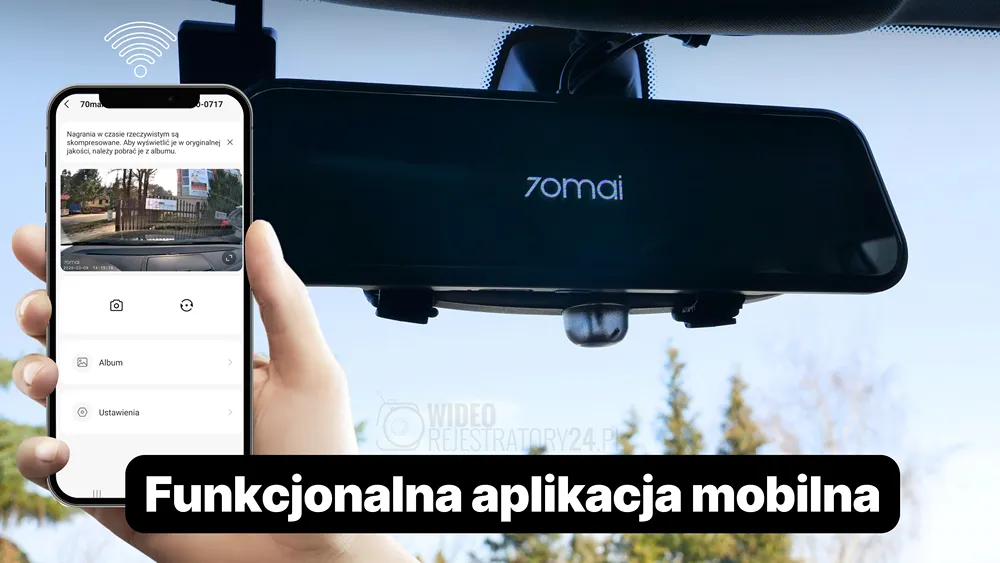 kamera samochodowa 70mai s410 aplikacja mobilna