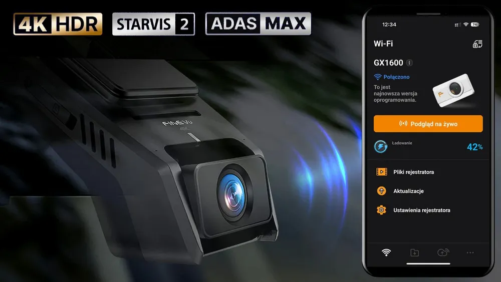 wideorejestrator finevu gx1600 4K HDR