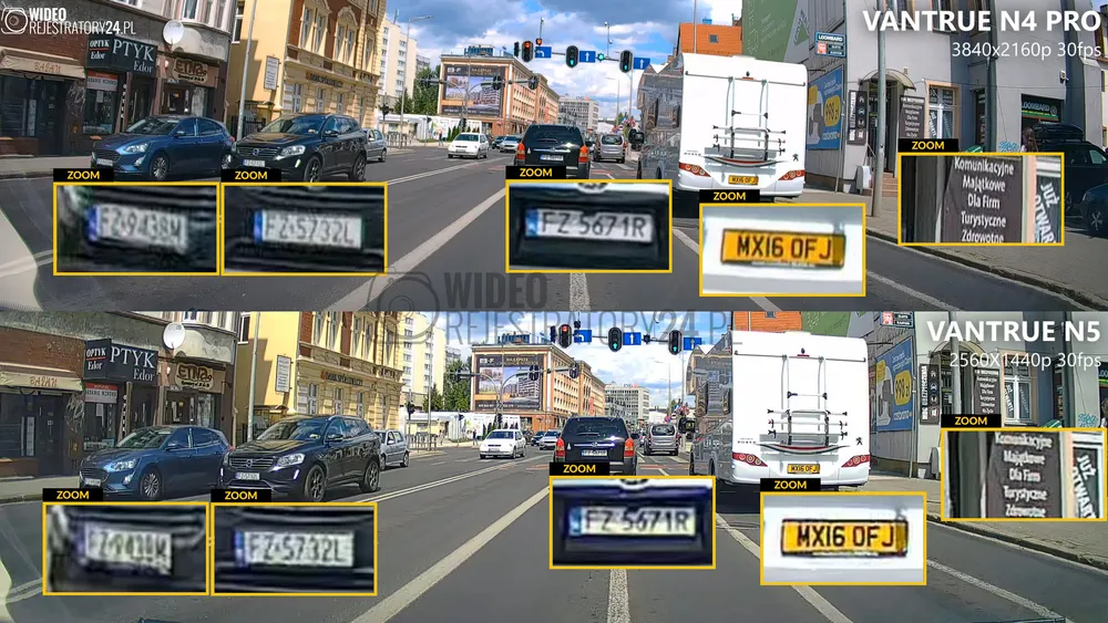 porównanie wideorejestratorów samochodowych vantrue n4 pro oraz n5
