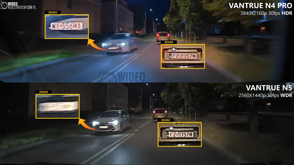 porównanie kamer samochodowych vantrue n4 pro oraz vantrue n5