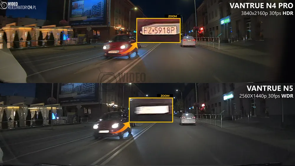 porównanie kamer samochodowych vantrue n4 pro oraz vantrue n5