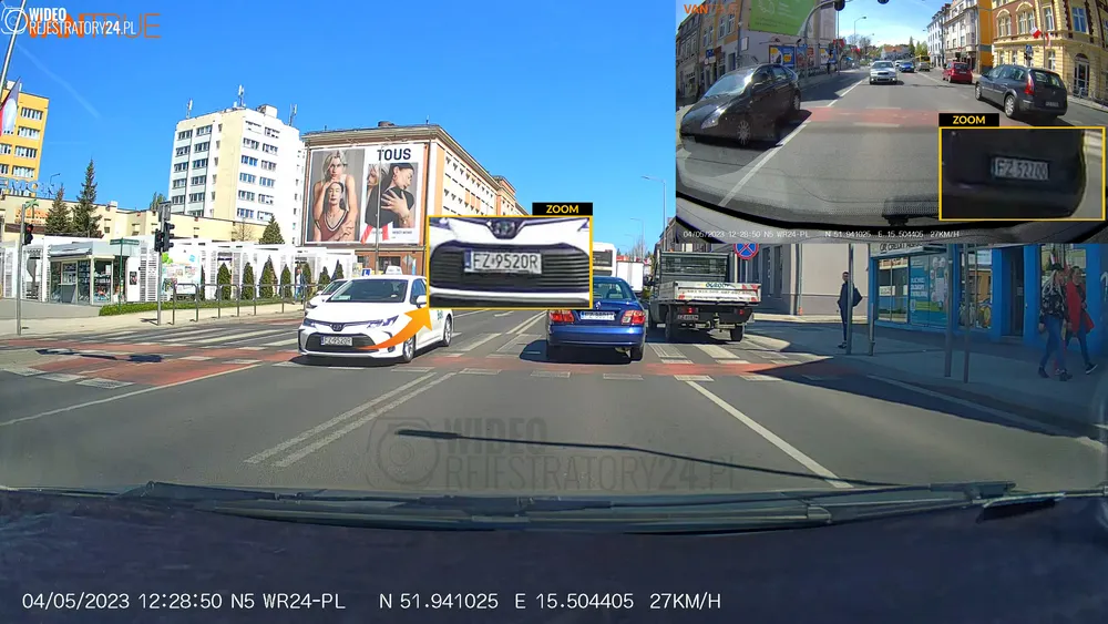 jakość nagrań kamery samochodowej vantrue n5 4ch