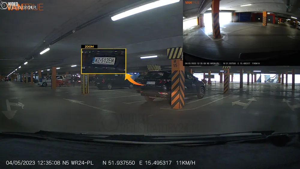 jakość nagrań kamery samochodowej vantrue n5 4ch