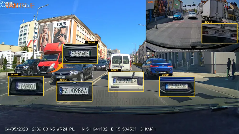 jakość nagrań wideorejestratora samochodowego vantrue n5 4ch