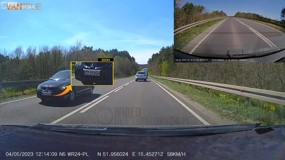 jakość nagrań wideorejestratora samochodowego vantrue n5 4ch