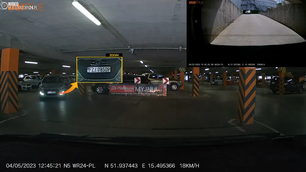 jakość nagrań wideorejestratora samochodowego vantrue n5 4ch