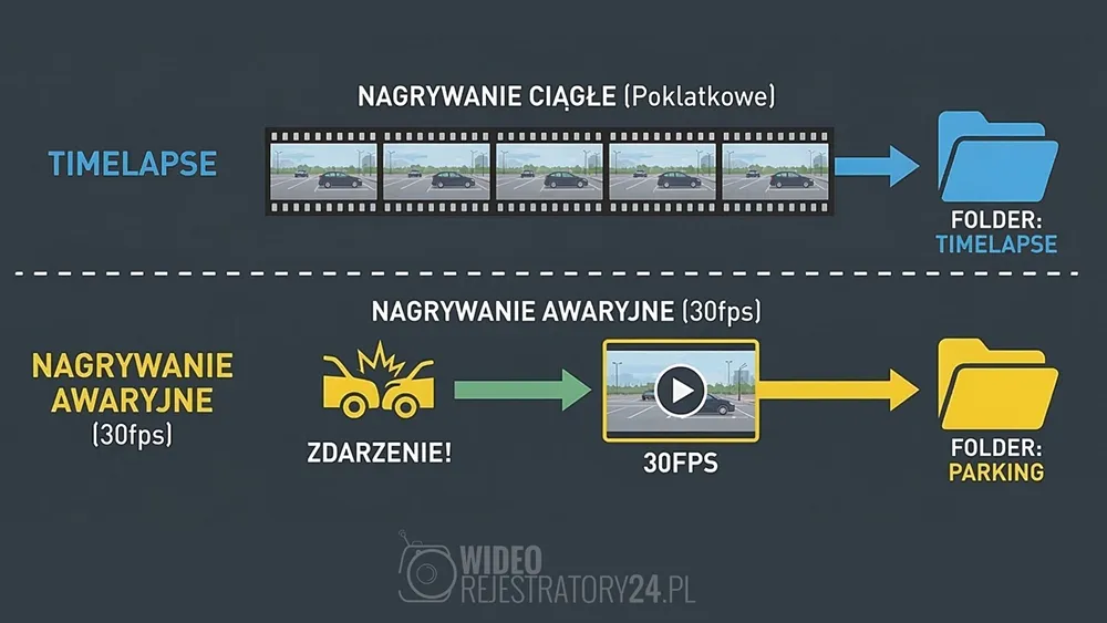 tryb parkingowy z jednoczesnym zapisem w wielu trybach mio mivue 903w pro