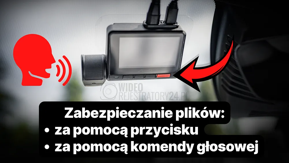 kamery samochodowe mio zabezpieczanie plików