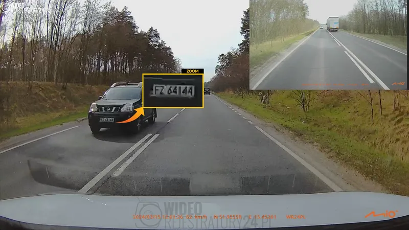 jakość nagrań kamery samochodowej mio mivue c595wd