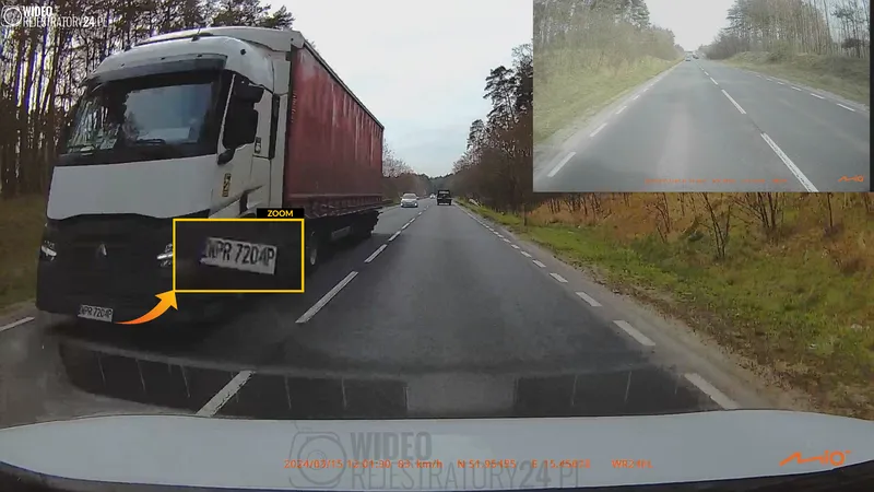 jakość nagrań kamery samochodowej mio mivue c595wd